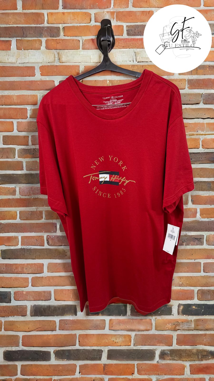 Playera cuello redondo para hombre color rojo