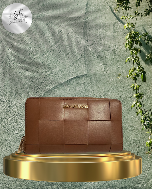 Cartera muñequera con cremallera doble, Jet Set