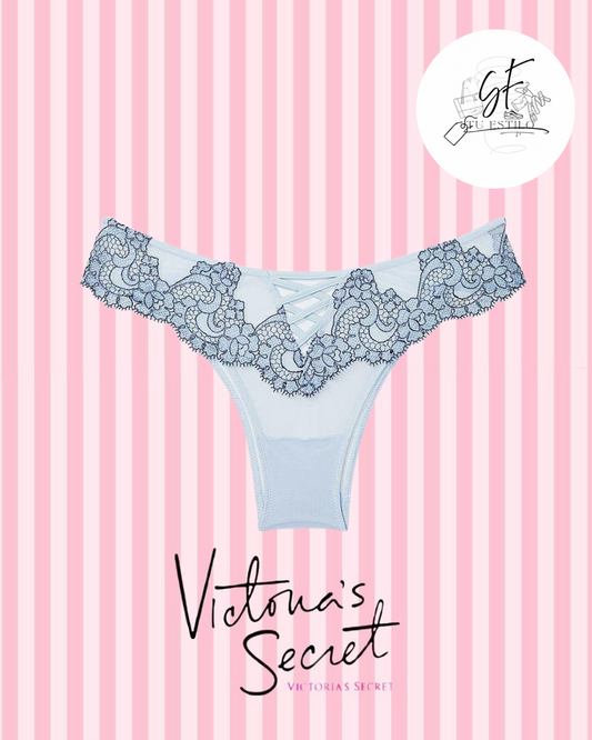 Panty Tanga con Bordado Floral Boho