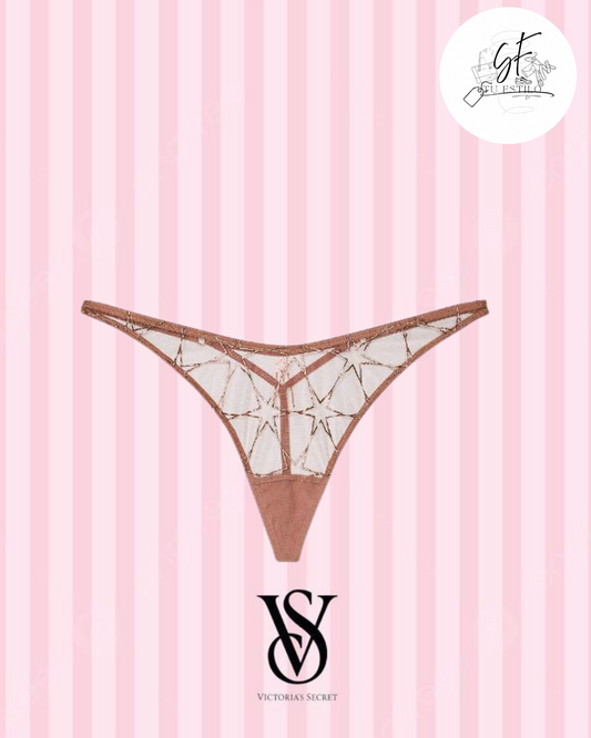 Tanga en V de pernera alta con bordados Stardus