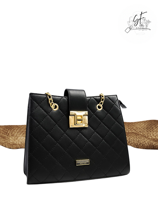 Bolsa Mujer Crossbody Bandolera, Bolso Dama Original Luckyly Color Negro Diseño de la tela Poliéster