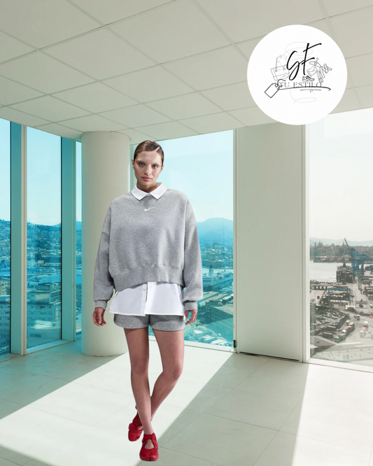 Sudadera Gris Crew Sweatshirt Mujer DK Grey Heather/Sail