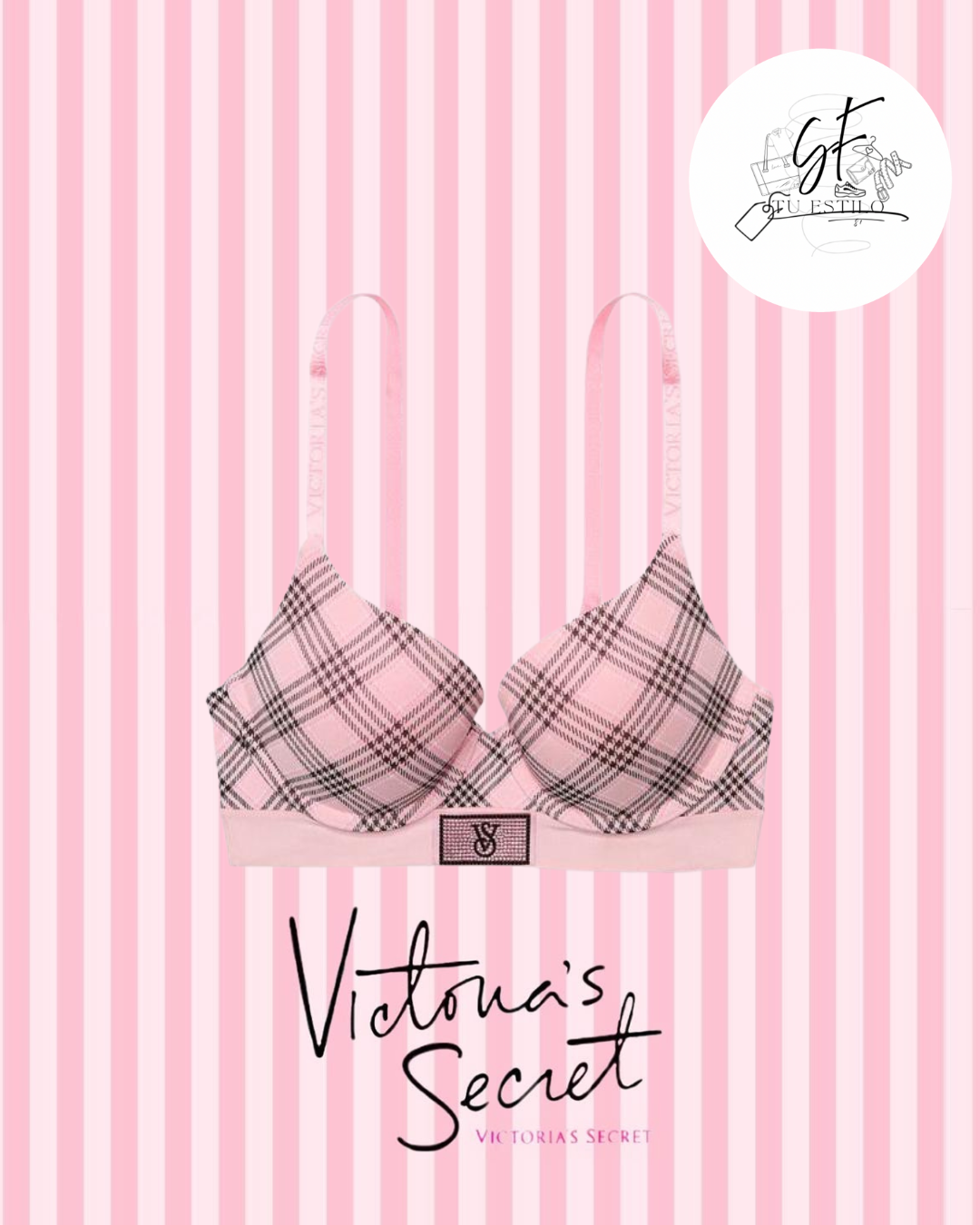 Brasier push up Perfect Shape con parche brillante