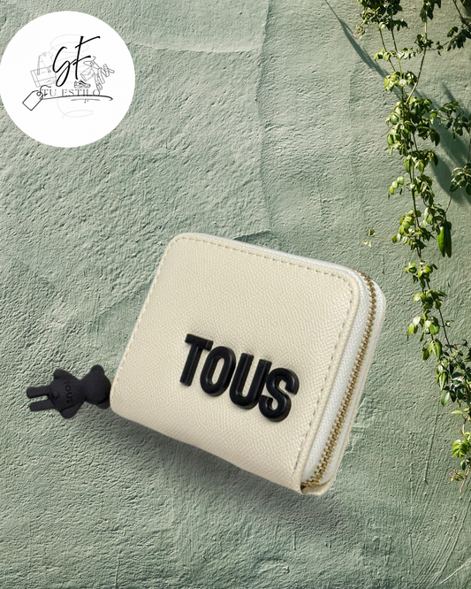 Cartera blanca con negro para mujer