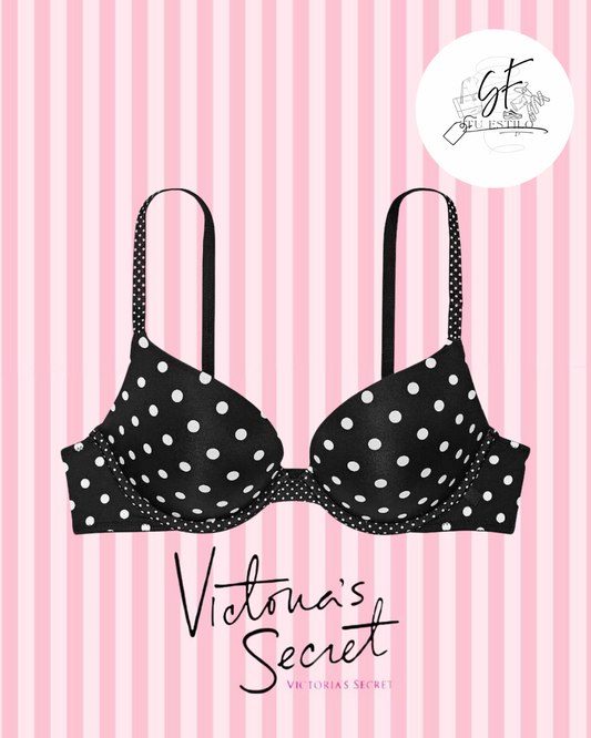 Sujetador push up con de lunares negros