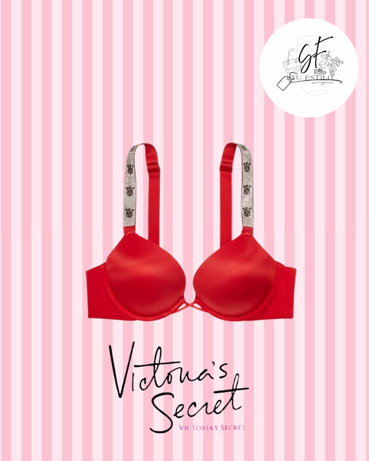 Bra Demi Ligeramente Forrado con Tirantes Brillantes