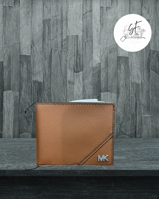 Billetera Hombre Camel Marrón Liso