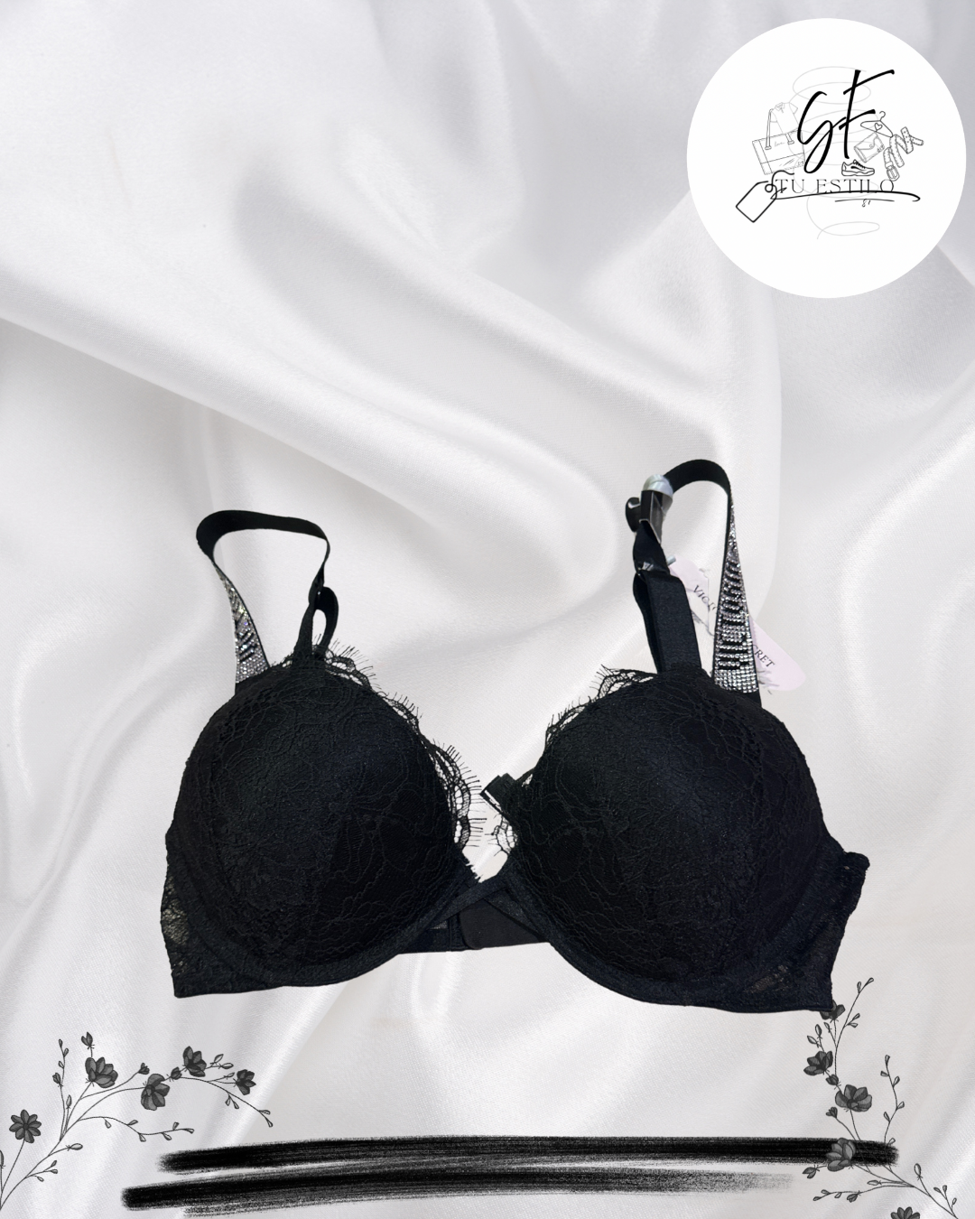 Bra Push-Up conTirantes Brillantes