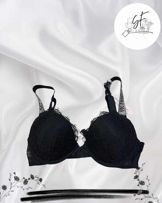 Bra Push-Up con Tirantes Brillantes