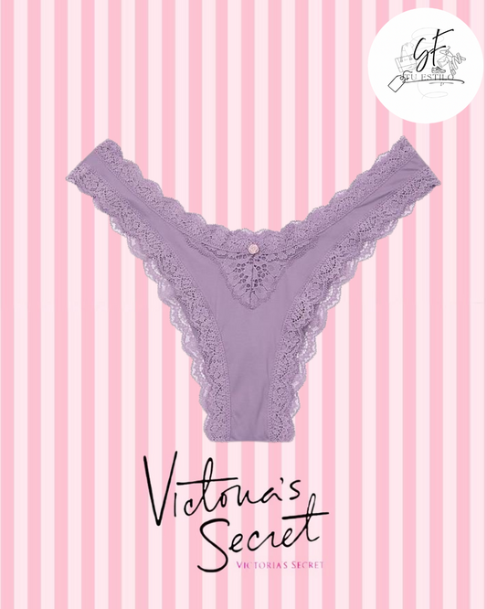 Panty Tanga con Ribete de Encaje