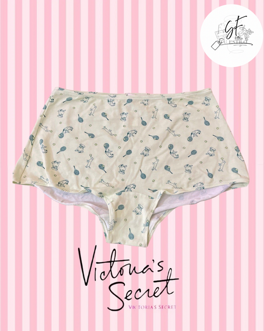 Boxer Panty Boyshort de Algodón con Logo y Cintura Alta