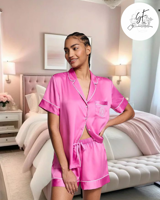 Conjunto de pijama corto de satén