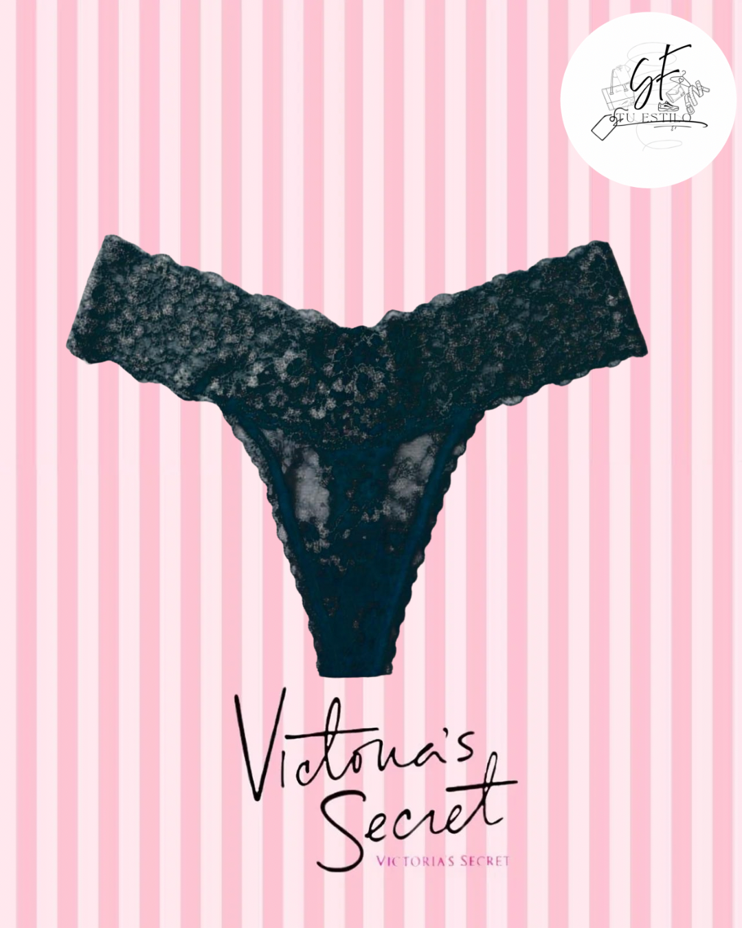 Tanga Negra Sexy De Encaje,calzon Panty