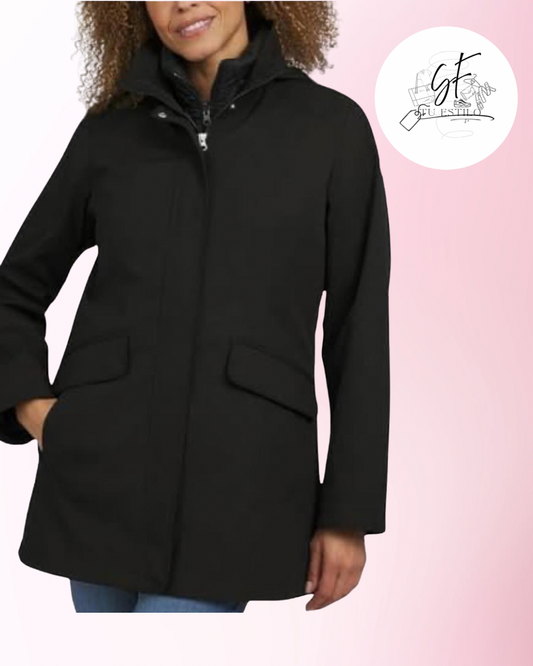 Chamarra 3 en 1 para mujer con chaleco acolchado extraíble Lands' End