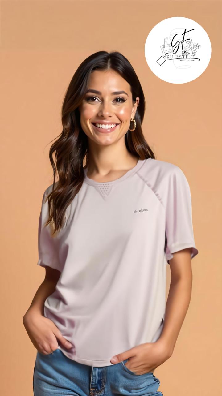 Playera de senderismo de manga corta dama