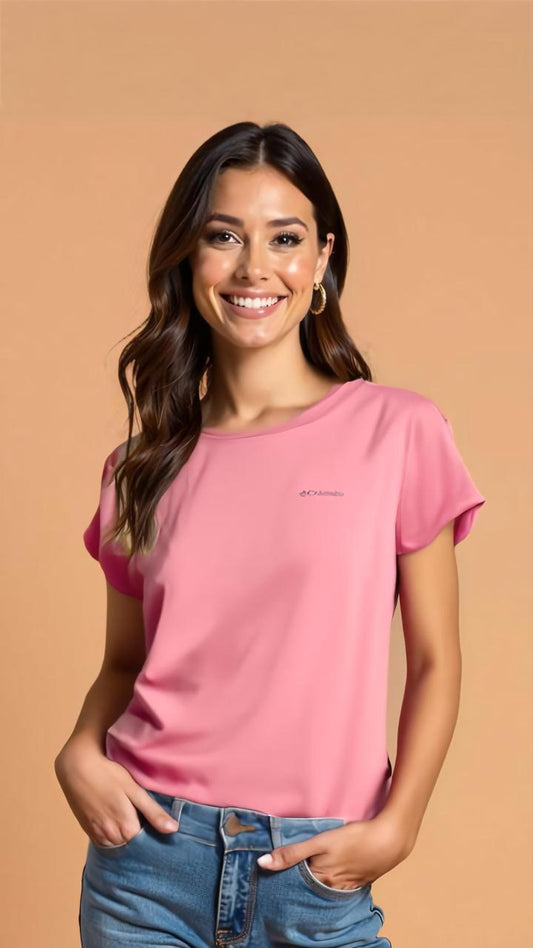 Playera de senderismo de manga corta dama.
