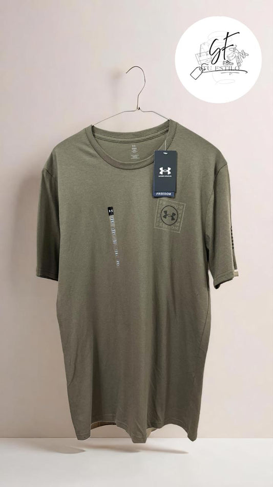 Playera de manga corta Freedom Graphic para hombre verde