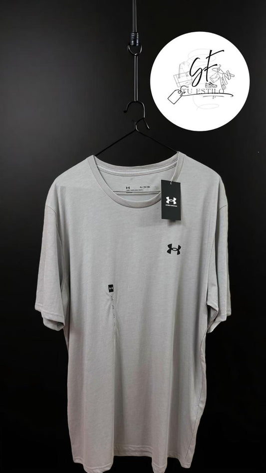 Playera de manga corta gris para hombre con logo