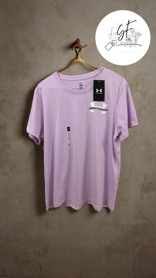 Playera Fitness Circle Logo Morado Mujer