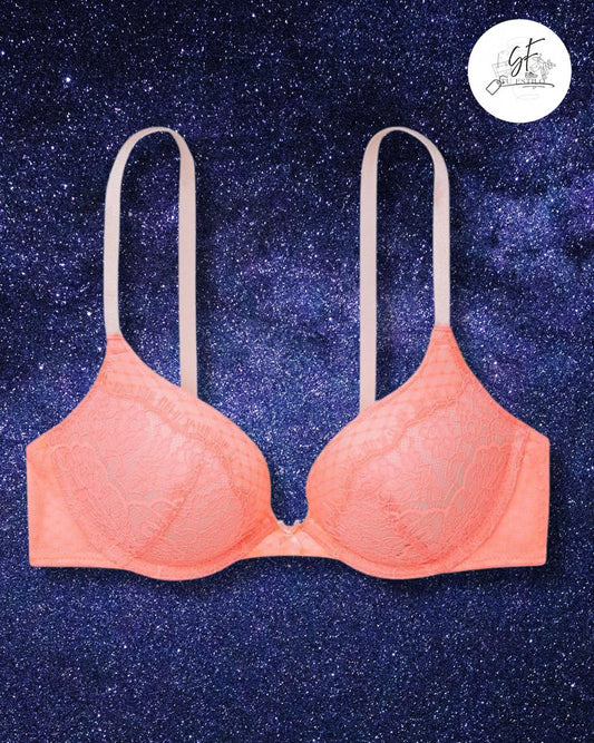 Brasier push up de encaje de flores